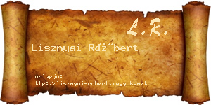 Lisznyai Róbert névjegykártya