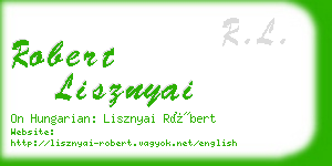 robert lisznyai business card